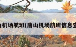 唐山机场航班(唐山机场航班信息查询)