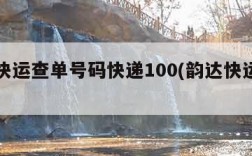 韵达快运查单号码快递100(韵达快运单号查洵)