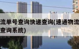 速通物流单号查询快递查询(速通物流单号查询快递查询系统)