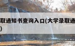 大学录取通知书查询入口(大学录取通知书结果查询)