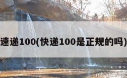 速递100(快递100是正规的吗)