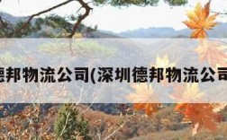 深圳德邦物流公司(深圳德邦物流公司全称)