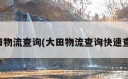 大田物流查询(大田物流查询快速查询)