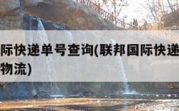 联邦国际快递单号查询(联邦国际快递单号查询官网物流)