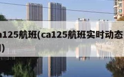 ca125航班(ca125航班实时动态查询)