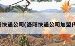 洛阳快递公司(洛阳快递公司加盟代理)