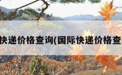 国际快递价格查询(国际快递价格查询网)